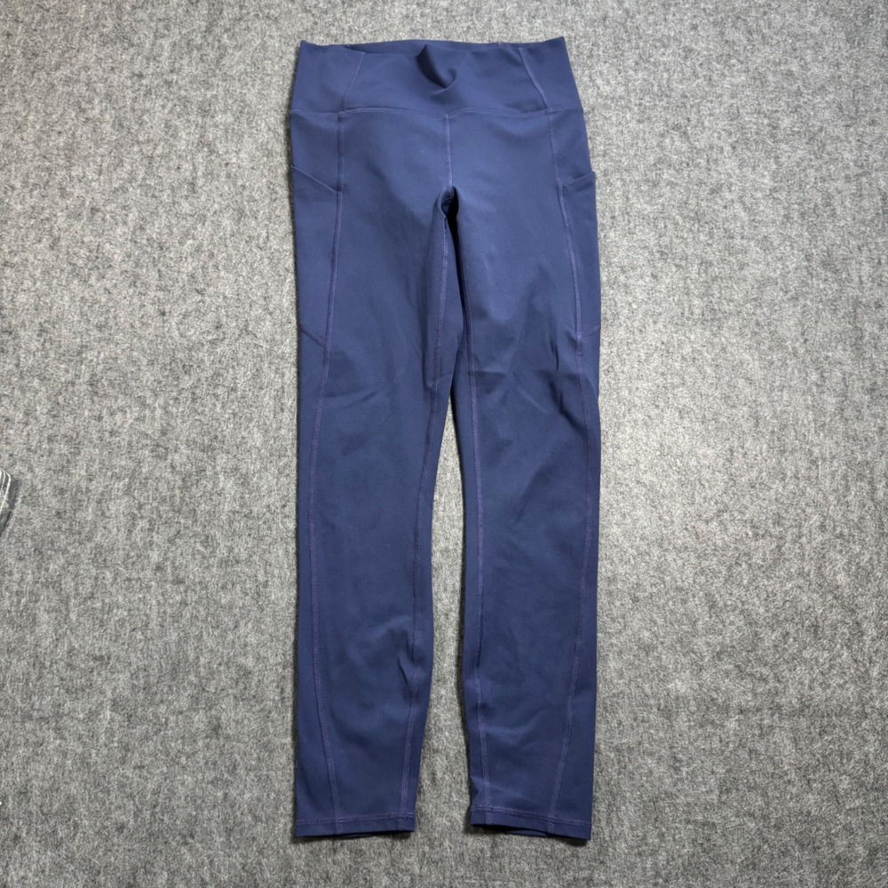 Fabletics PureLuxe Navy Blue High Waisted Pocket Leggings Small 7/8 Length